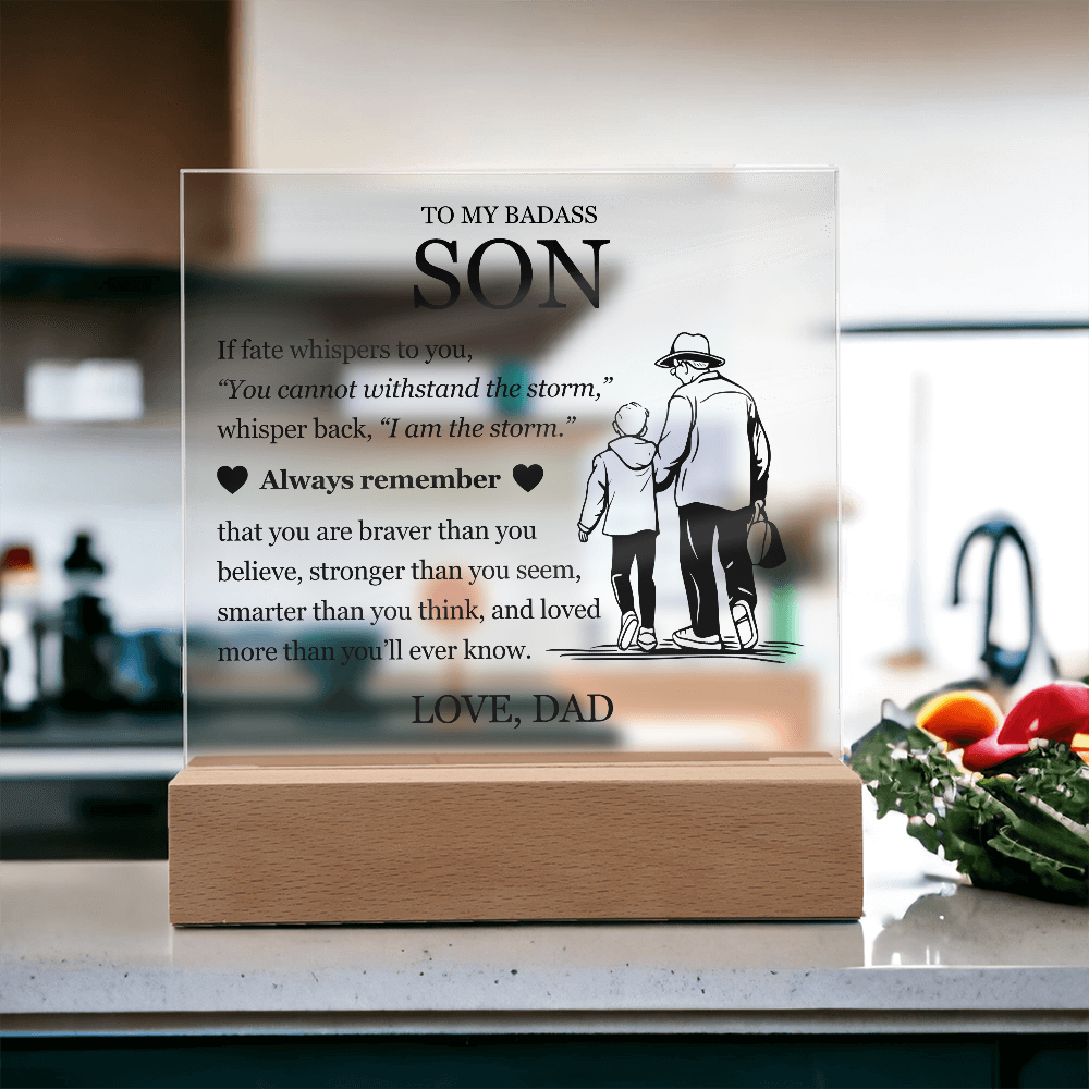 Square Acrylic Plaque - To My Son "Always Remember"