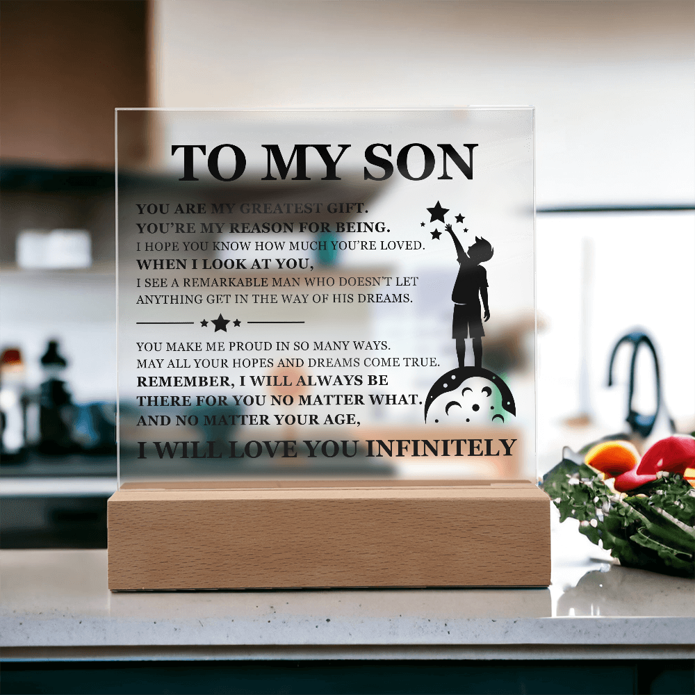 Square Acrylic Plaque - To My Son "You Are My Greatest Gift"