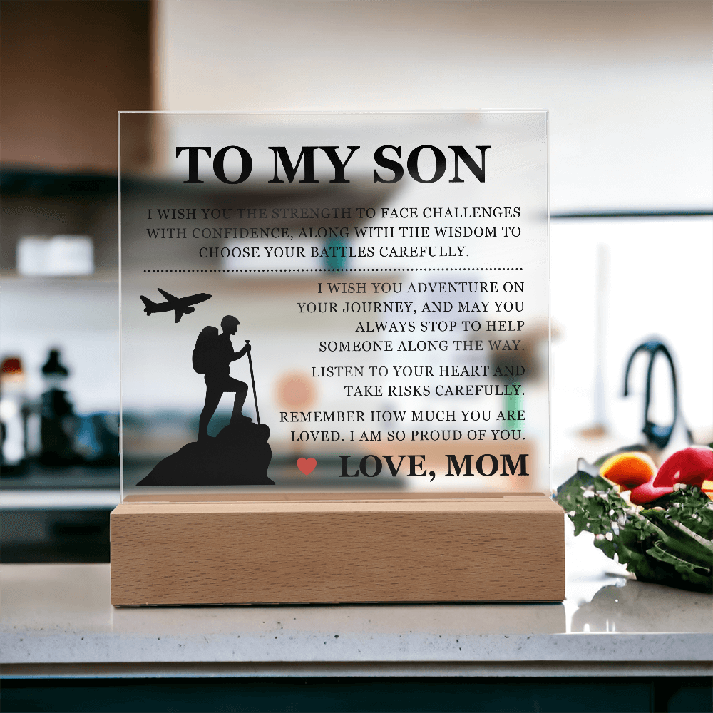 Square Acrylic Plaque - To My Son "I Am So Proud Of You"