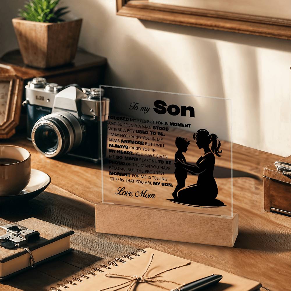 To My Son, Acrylic Plaque