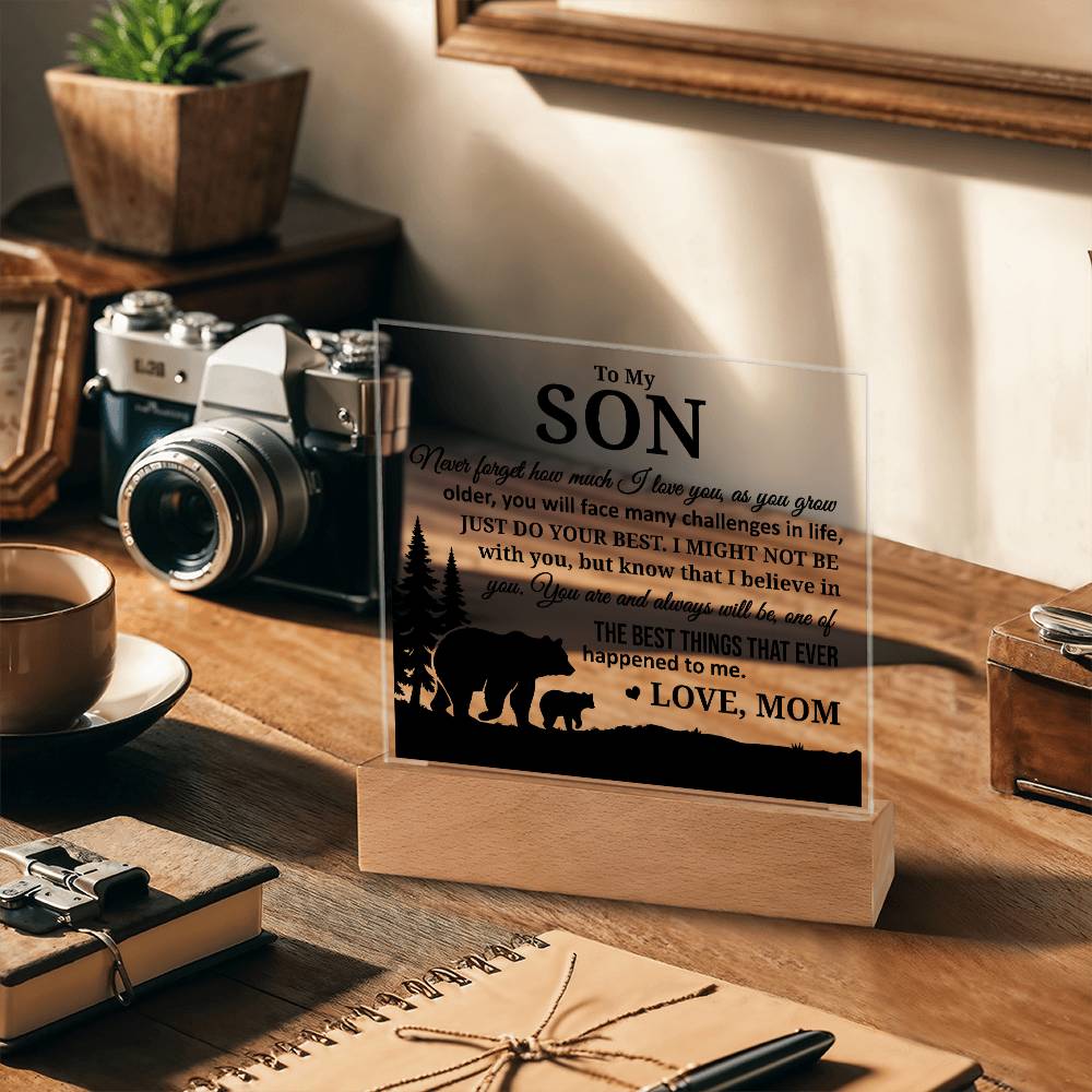 To My Son, Acrylic Plaque