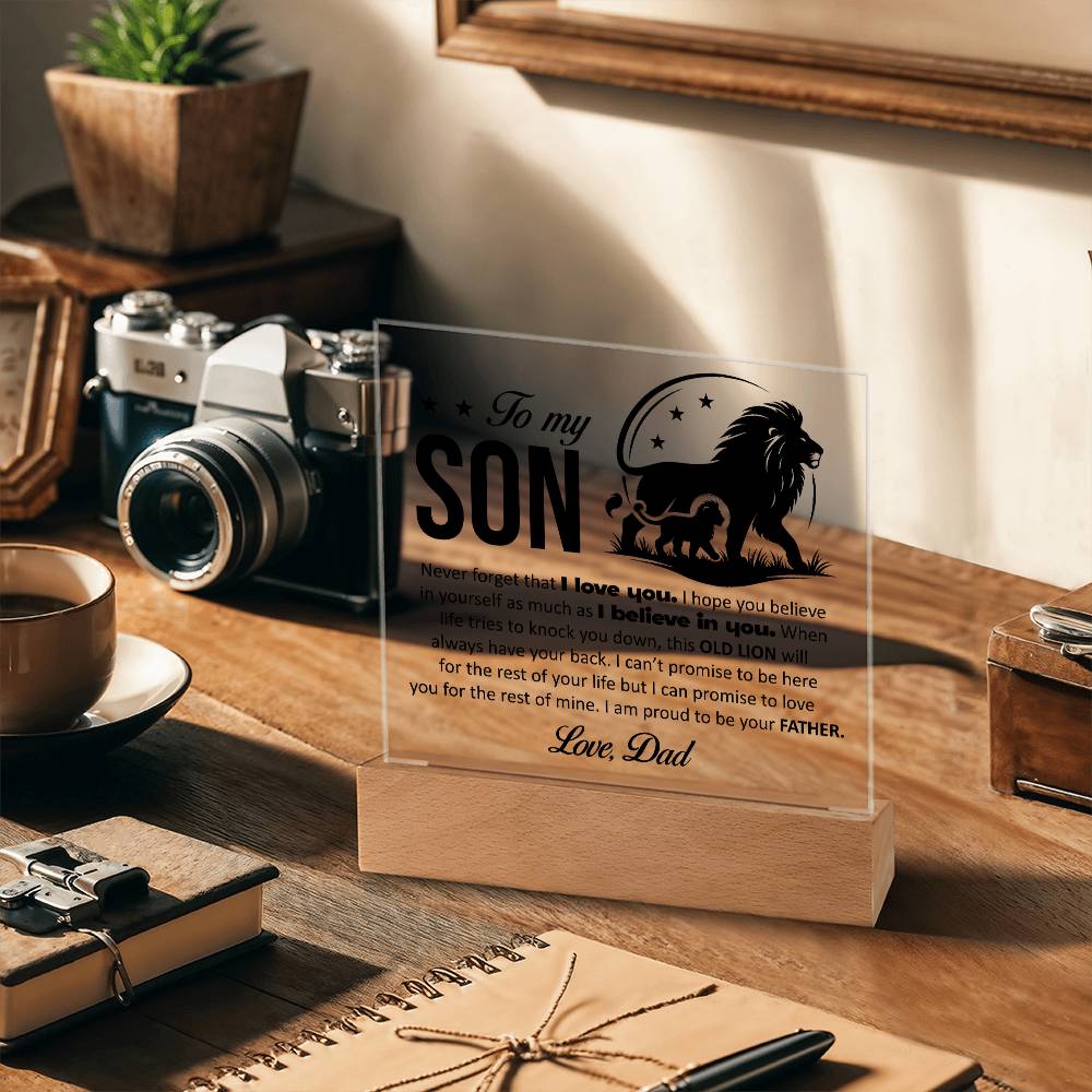 To My Son, Acrylic Plaque