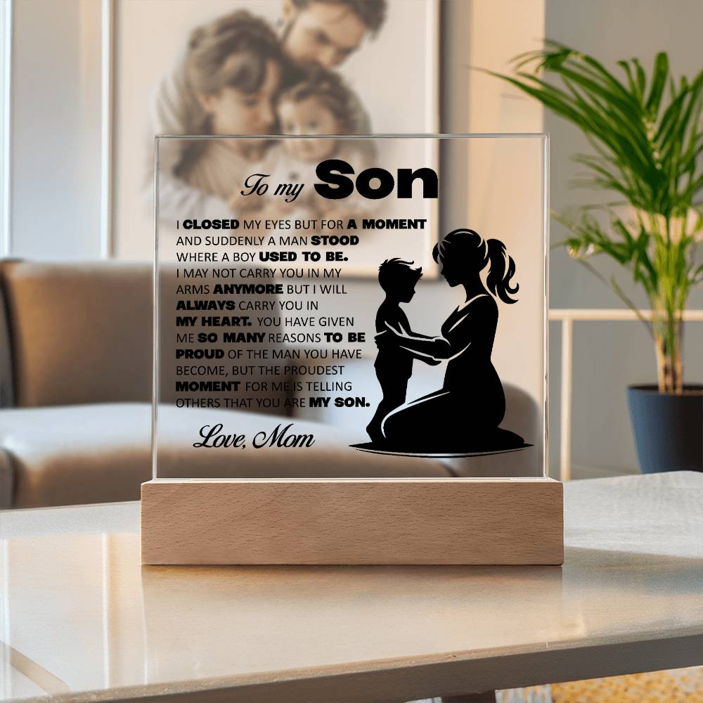 To My Son, Acrylic Plaque