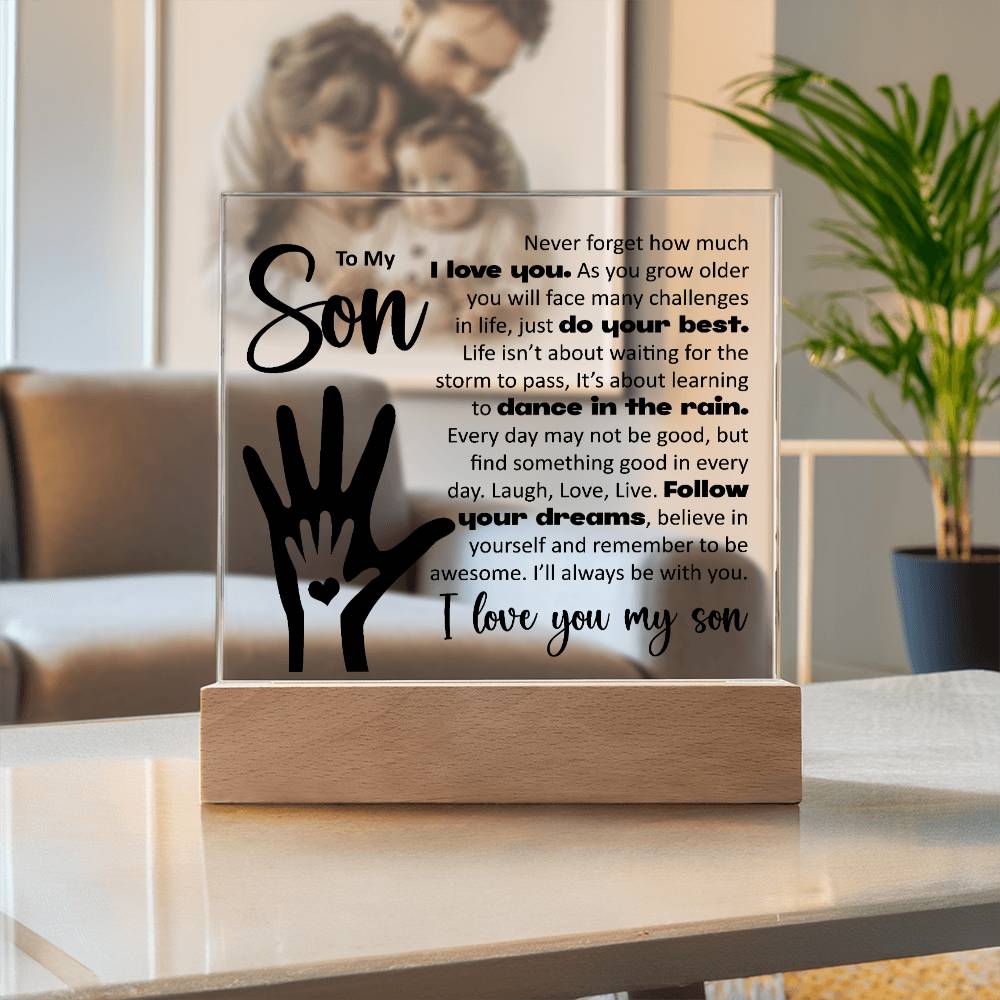 To My Son, Acrylic Plaque