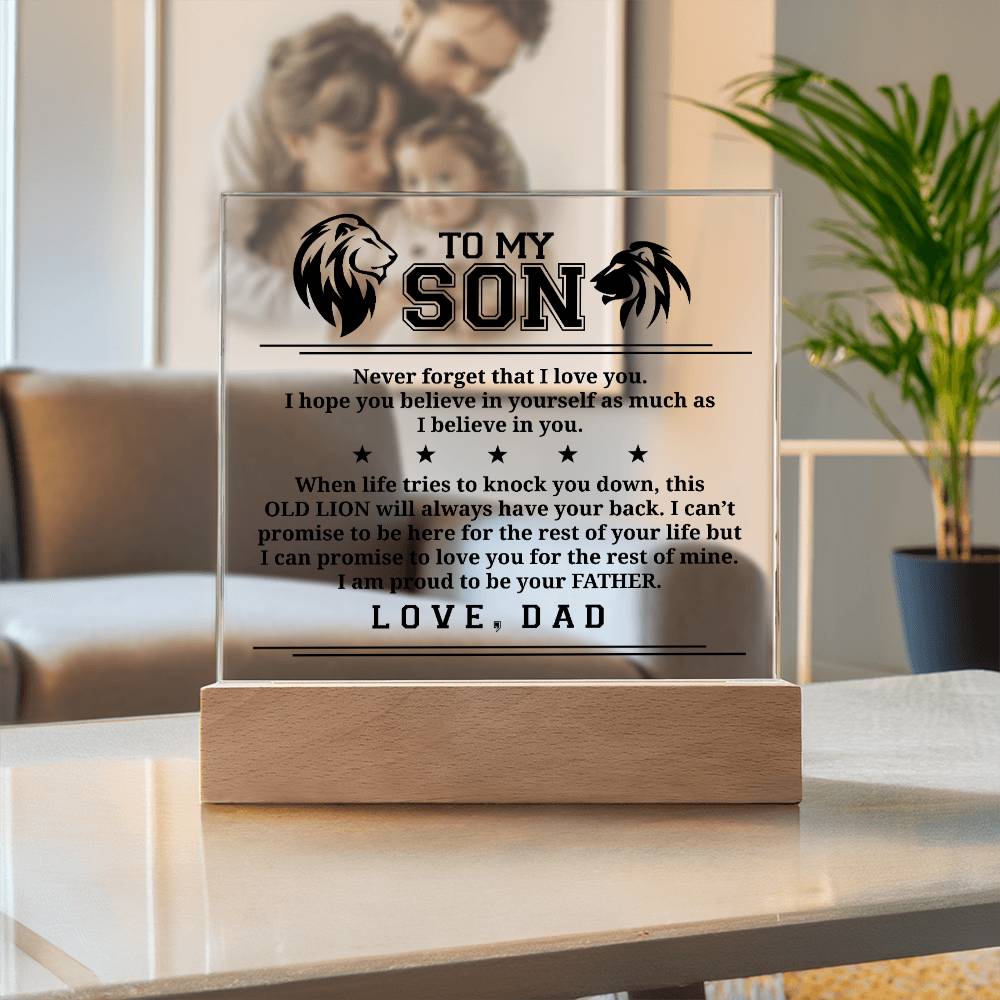 To My Son, Acrylic Plaque