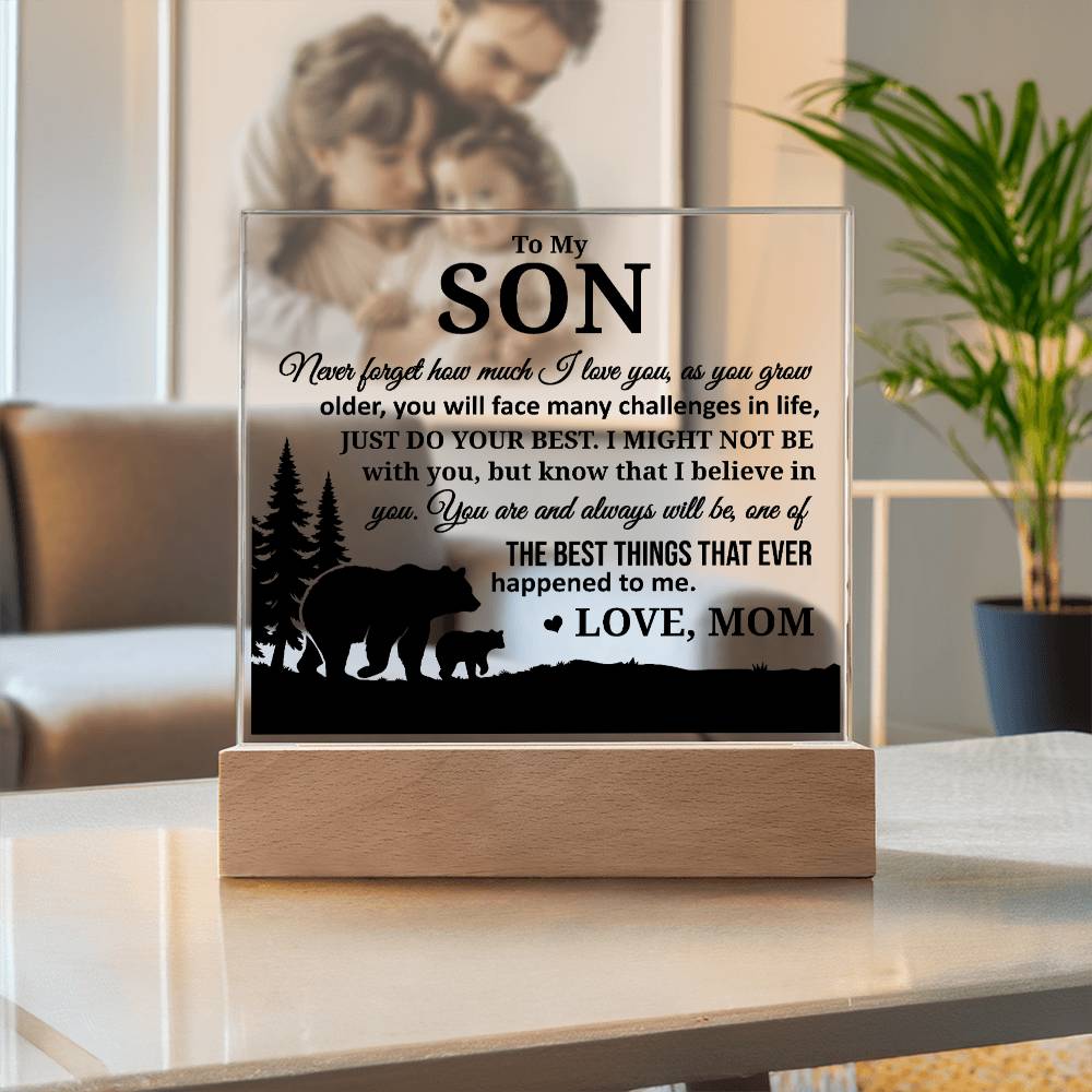 To My Son, Acrylic Plaque
