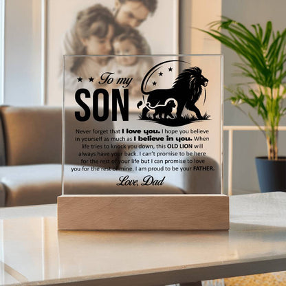 To My Son, Acrylic Plaque