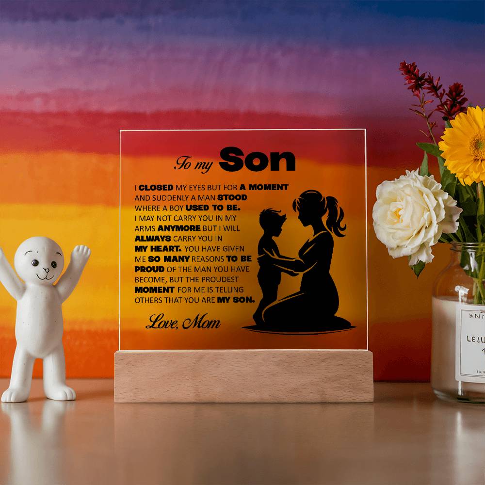 To My Son, Acrylic Plaque