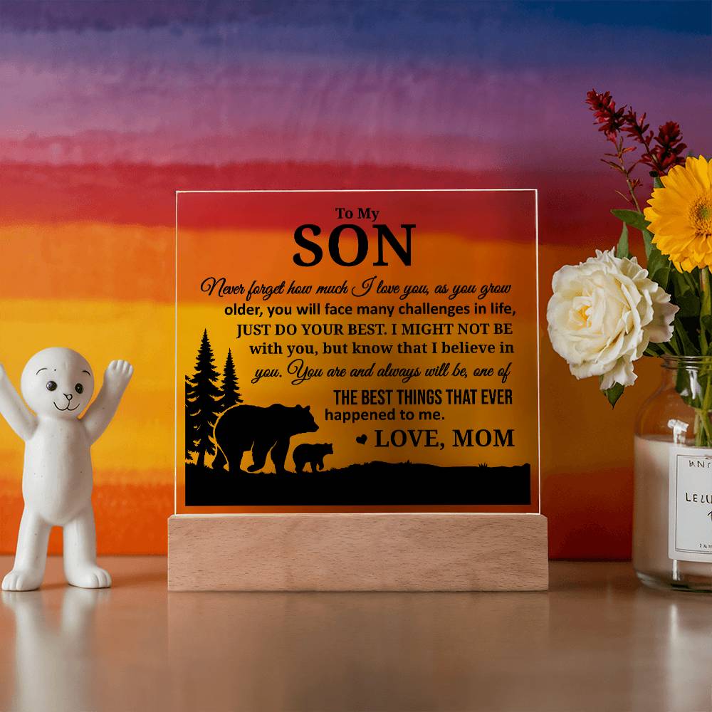 To My Son, Acrylic Plaque