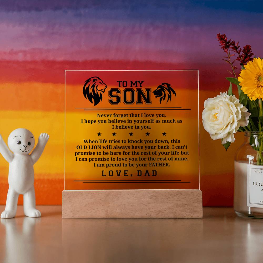 To My Son, Acrylic Plaque