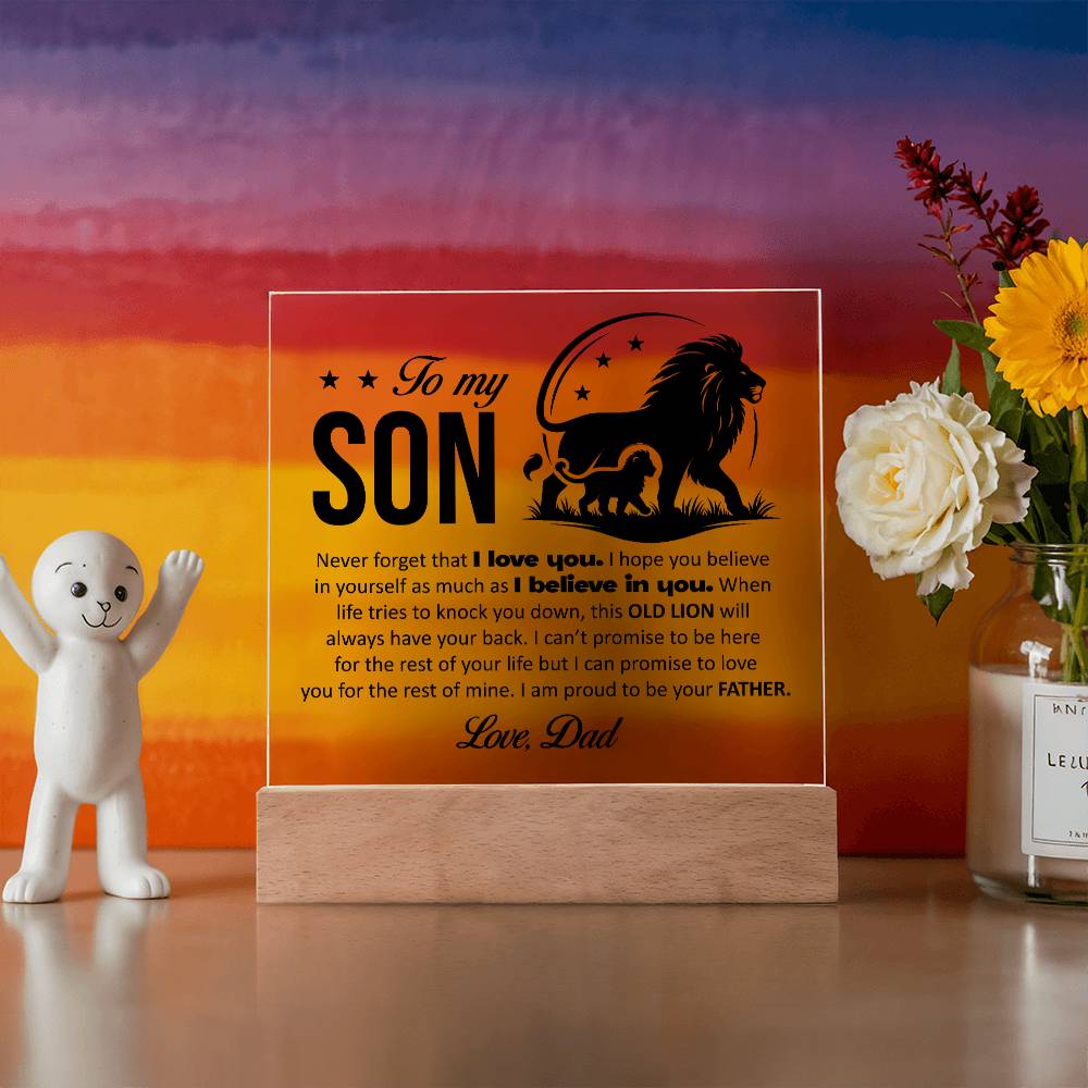 To My Son, Acrylic Plaque