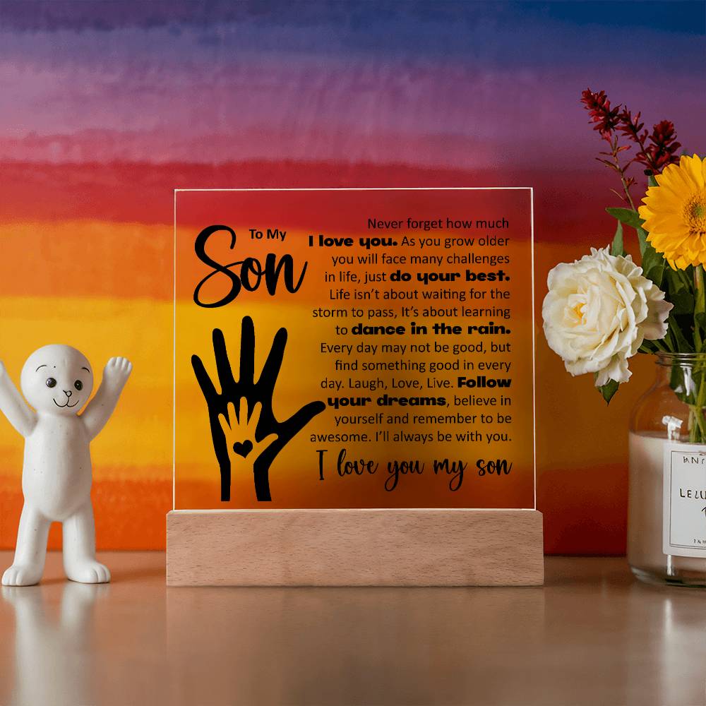To My Son, Acrylic Plaque