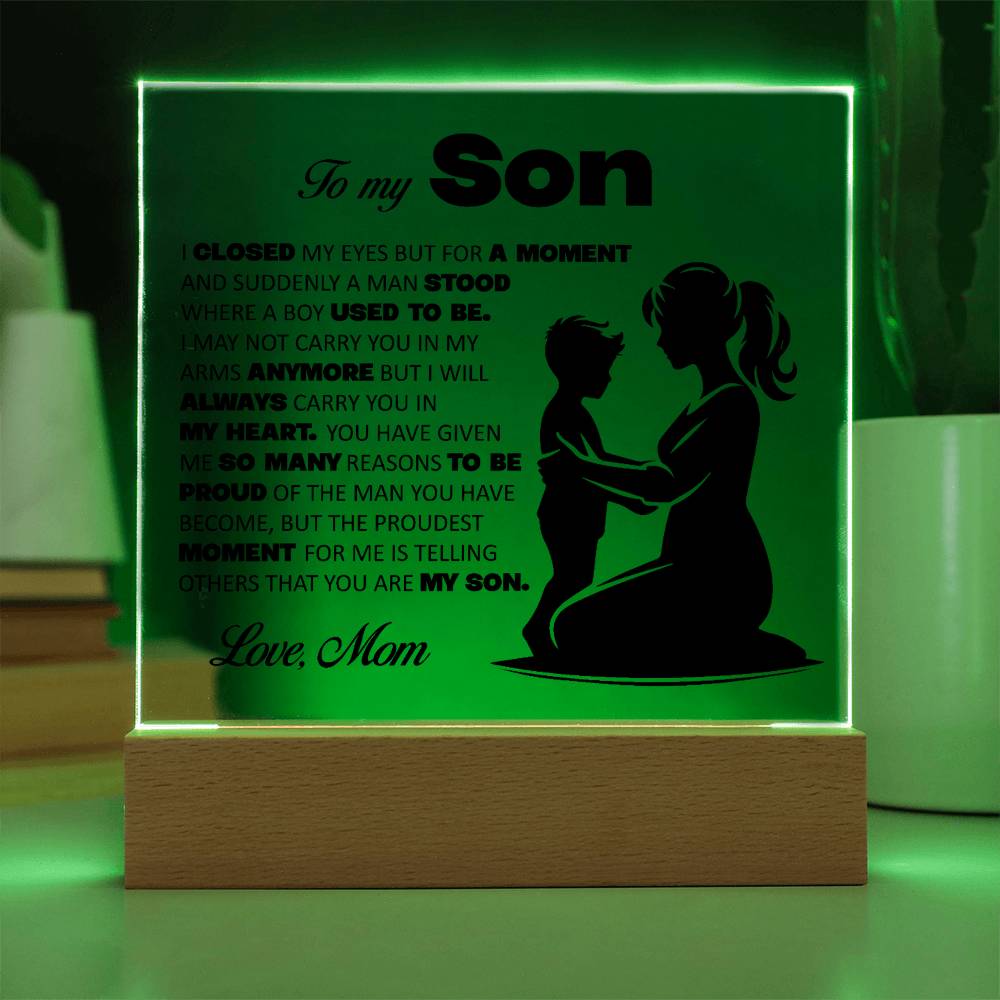 To My Son, Acrylic Plaque