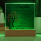 To My Daughter Acrylic Plaque