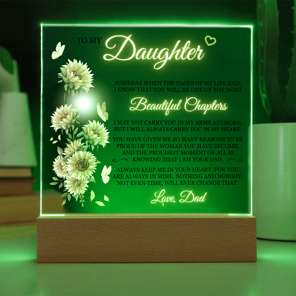 To My Daughter Acrylic Plaque