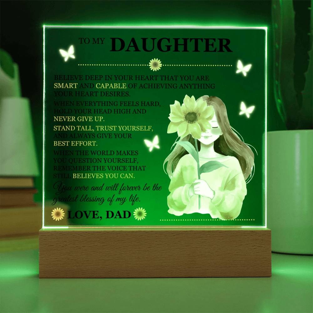 To My Daughter Acrylic Plaque