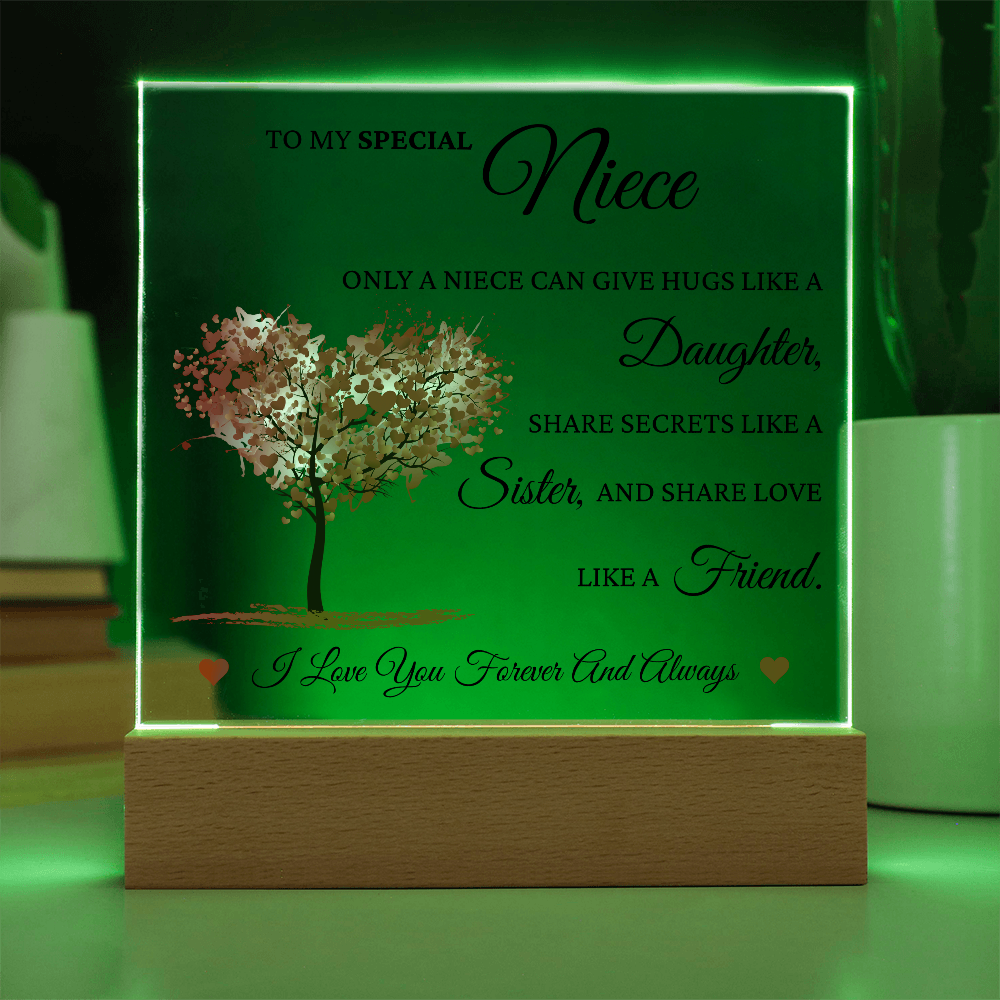 Acrylic Square Plaque - To My Special Niece