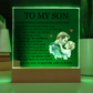 Acrylic Square Plaque - To My Son "I Am Always With You"