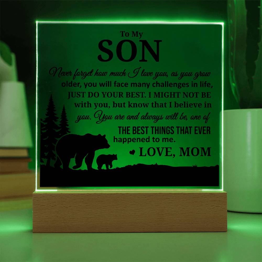 To My Son, Acrylic Plaque