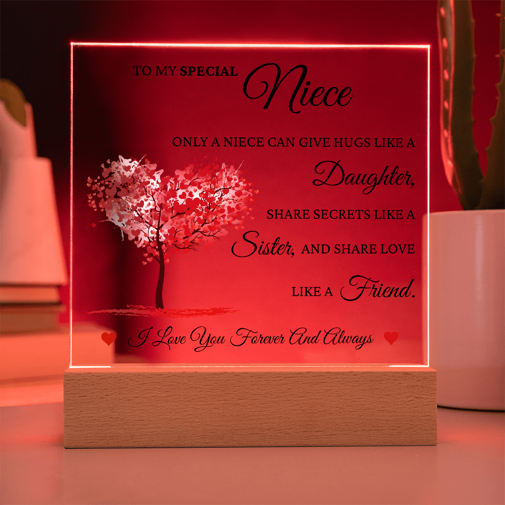 Acrylic Square Plaque - To My Special Niece