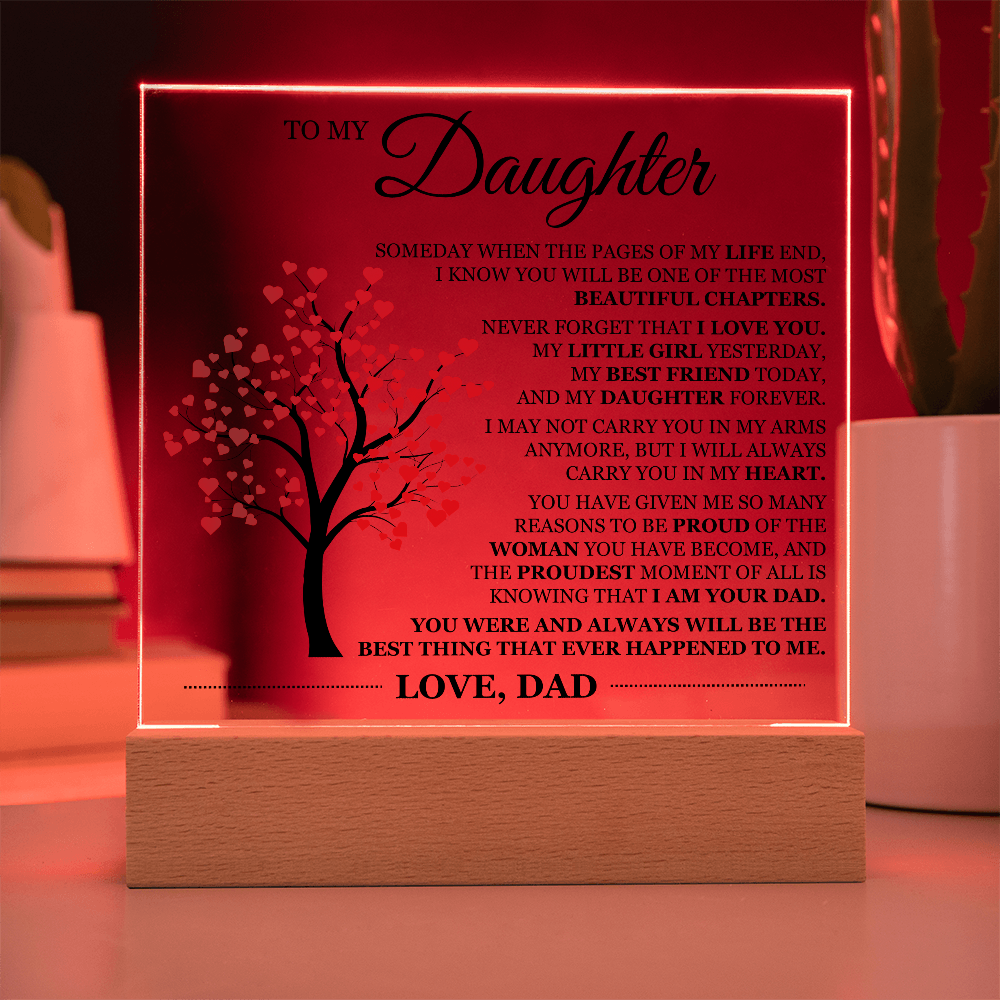 To My Daughter Acrylic Plaque