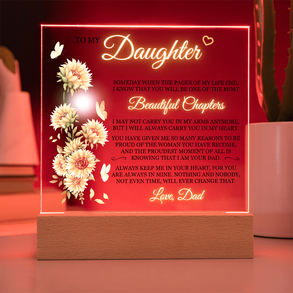 To My Daughter Acrylic Plaque