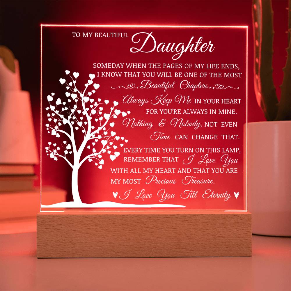 To My Beautiful Daughter - Acrylic Lamp