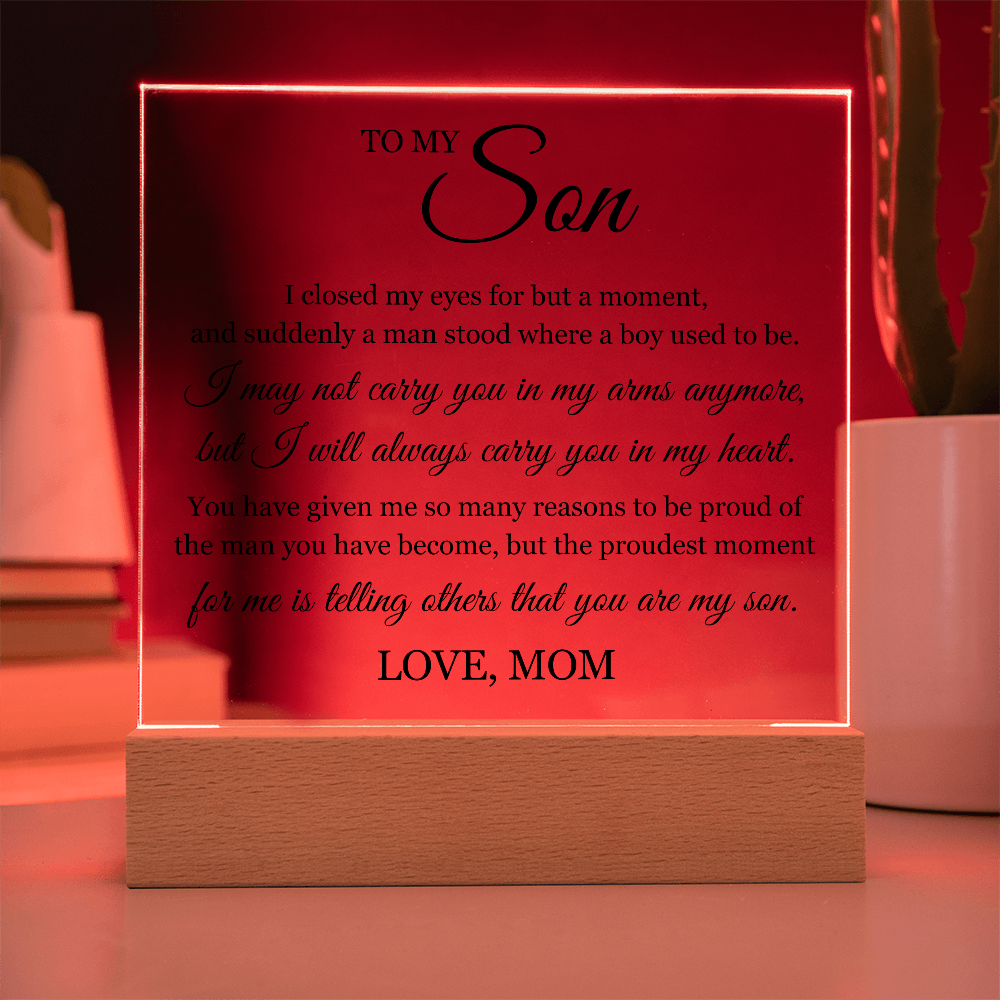 To My Son - "Always Carry You in My Heart"