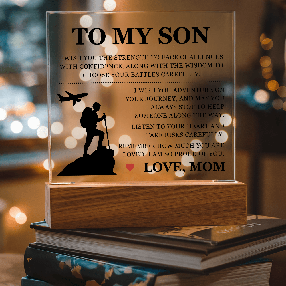 Square Acrylic Plaque - To My Son "I Am So Proud Of You"