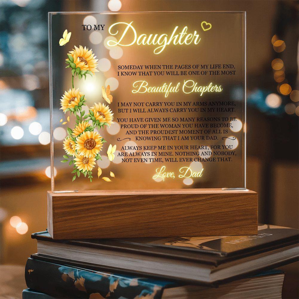 To My Daughter Acrylic Plaque
