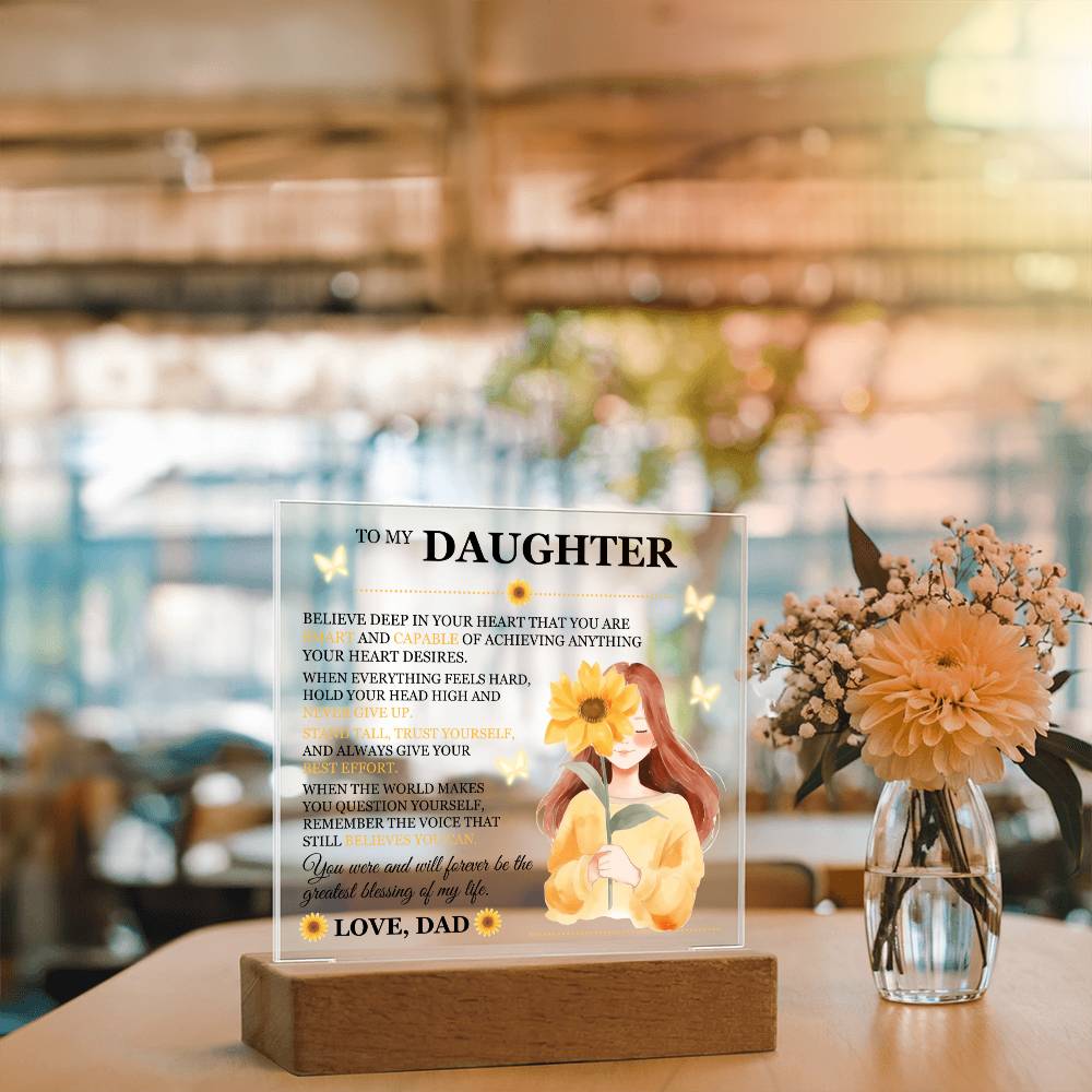 To My Daughter Acrylic Plaque