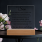 Acrylic Square Plaque - To My Son "Laugh, Love, Live"