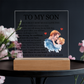 Acrylic Square Plaque - To My Son "I Am Always With You"