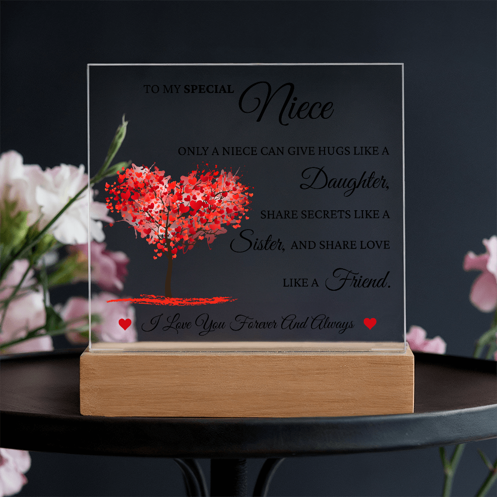 Acrylic Square Plaque - To My Special Niece