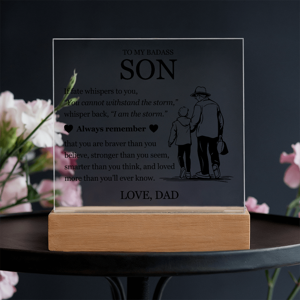 Square Acrylic Plaque - To My Son "Always Remember"