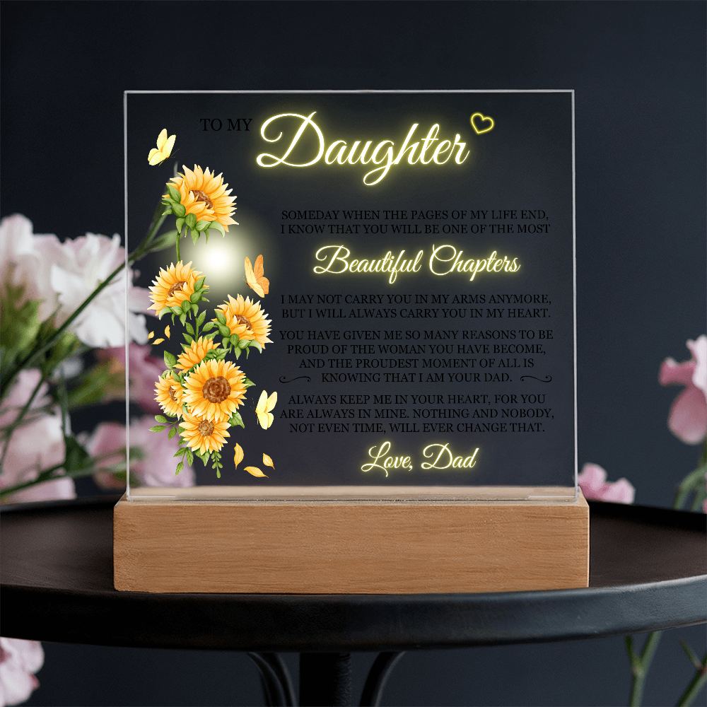 To My Daughter Acrylic Plaque