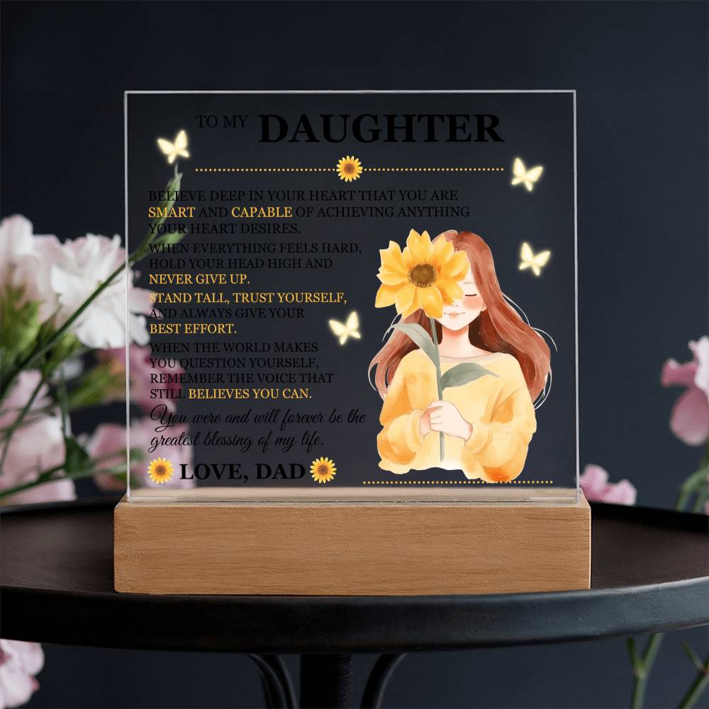 To My Daughter Acrylic Plaque