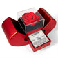 Love Knot Necklace w/ Red Heart Rose - To My  Bonus Daughter "Destiny Brought Us Together"