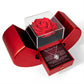Love Knot Necklace w/ Red Heart Rose - To My Beautiful Wife "I'd Rather Stand Beside You"