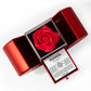 Love Knot Necklace w/ Red Heart Rose - To My Beautiful Daughter "You Are Braver Than You Think