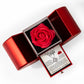 Love Knot Necklace w/ Red Heart Rose - To My  Wife "You'll Always Be The Love Of My Life"