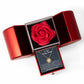 Love Knot Necklace with Red Heart Rose Box - "I Am Truly Sorry"