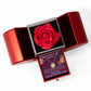 Love Knot Necklace with Red Heart Rose Box - "Sorry for Hurting You My Love..."