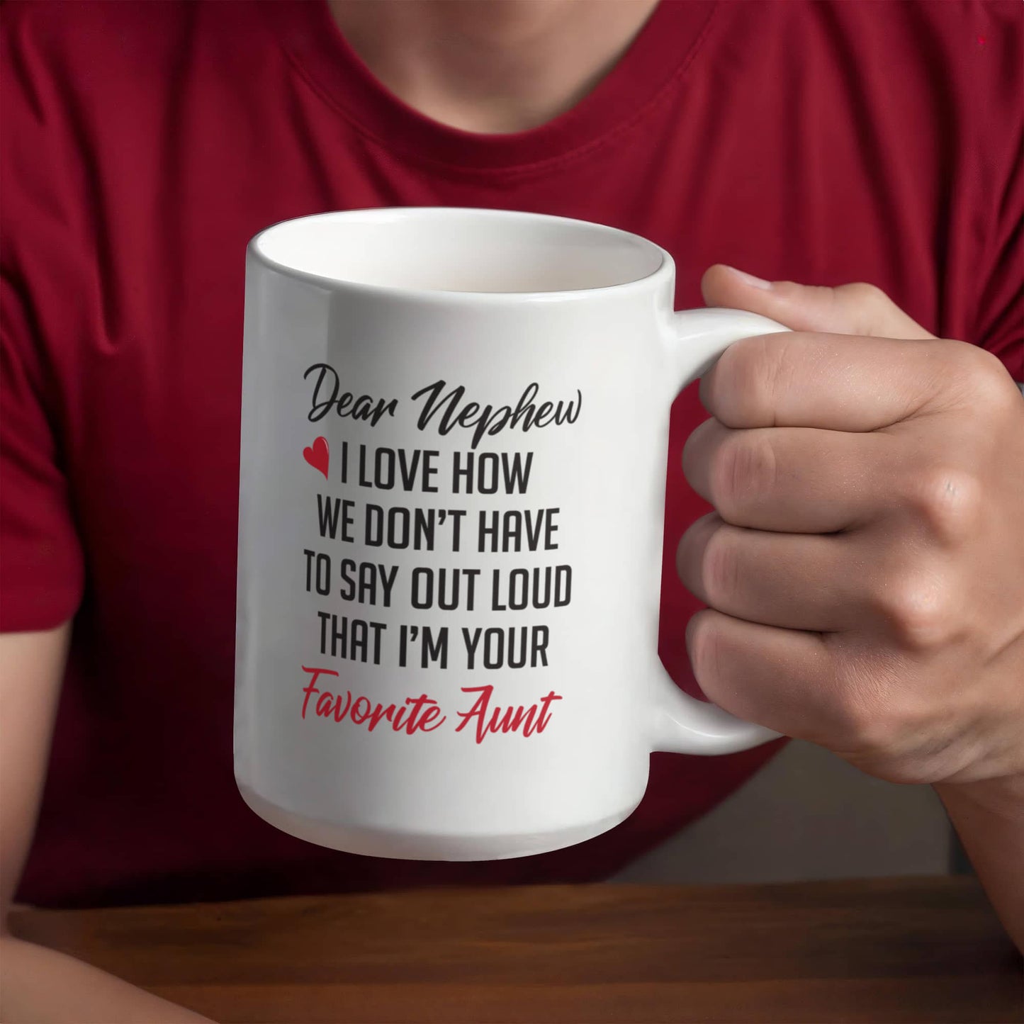 White Ceramic Mug -  Nephew Coffee Mug  I'm You Favorite Aunt