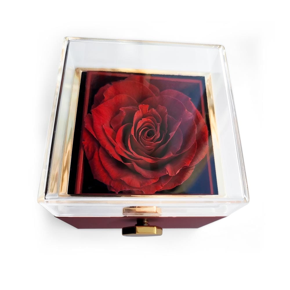 To My Beautiful Wife "Meeting You Was Fate" Love Knot Necklace with Rotating Rose Gift Box