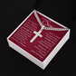 Cuban Chain with Cross Necklace- To My Son "Trust Yourself"