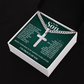 Cuban  Chain with Cross Necklace - To My Son "Believe In Yourself"