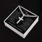 Cross Cuban Link Chain - To My Son "I Love You Forever and Always"