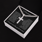 Cross Cuban Link Chain - To My Husband "I Love You More Than You'll Ever Know"