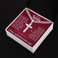 Cuban Chain with Cross Necklace - To My Son "Never Stop Believing In Yourself"